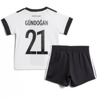 Tyskland Ilkay Gundogan #21 Replika babykläder Hemmaställ Barn VM 2022 Kortärmad (+ korta byxor)